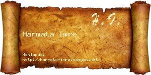 Harmata Imre névjegykártya